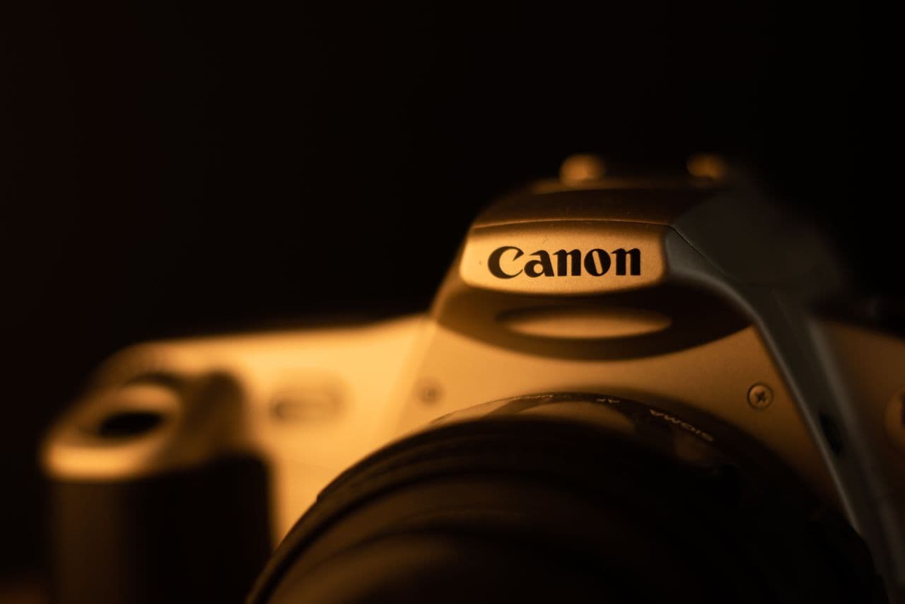 A close-up of a camera lens